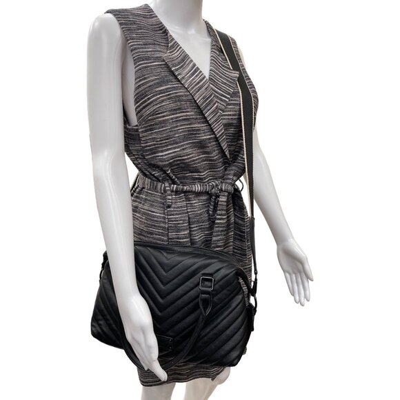 Darcy Marks Women's Black Quilted Crossbody Handbag Purse SKU 1453 - Picture 2 of 8